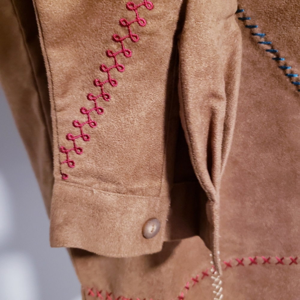 Vintage Koret suede jacket retro s boho Indian - Picture 7 of 13